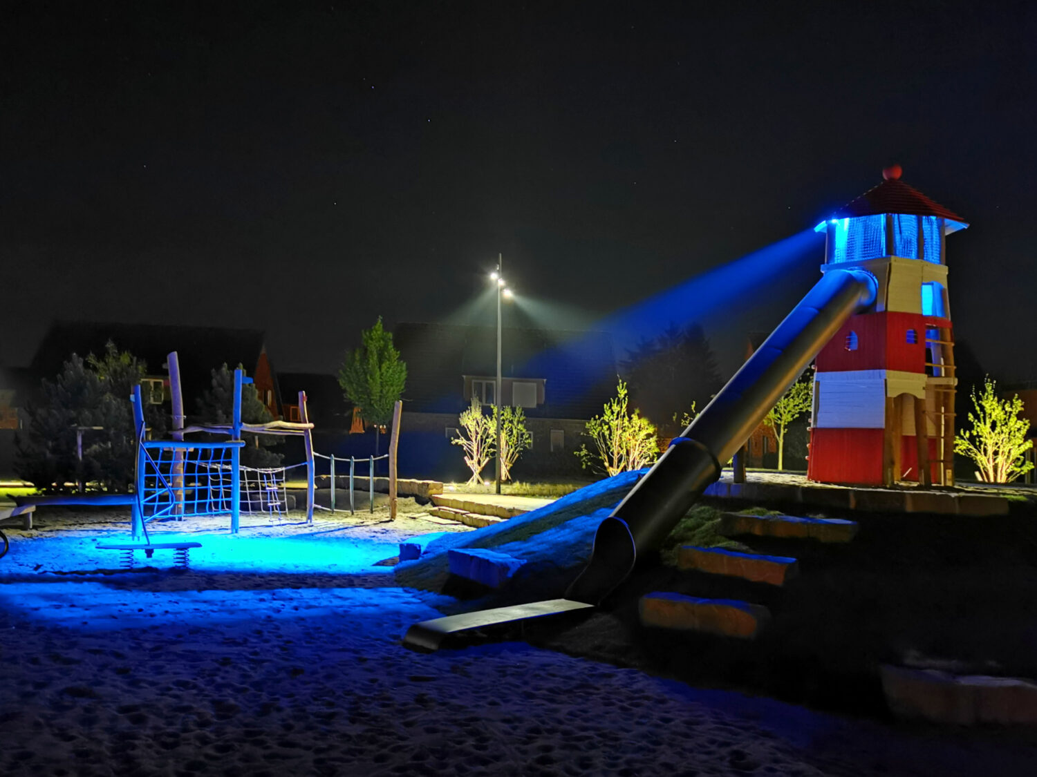 Außenbeleuchtung Parkbeleuchtung Spielplatz Bergen Parkbeleuchtung eines Spielplatzes