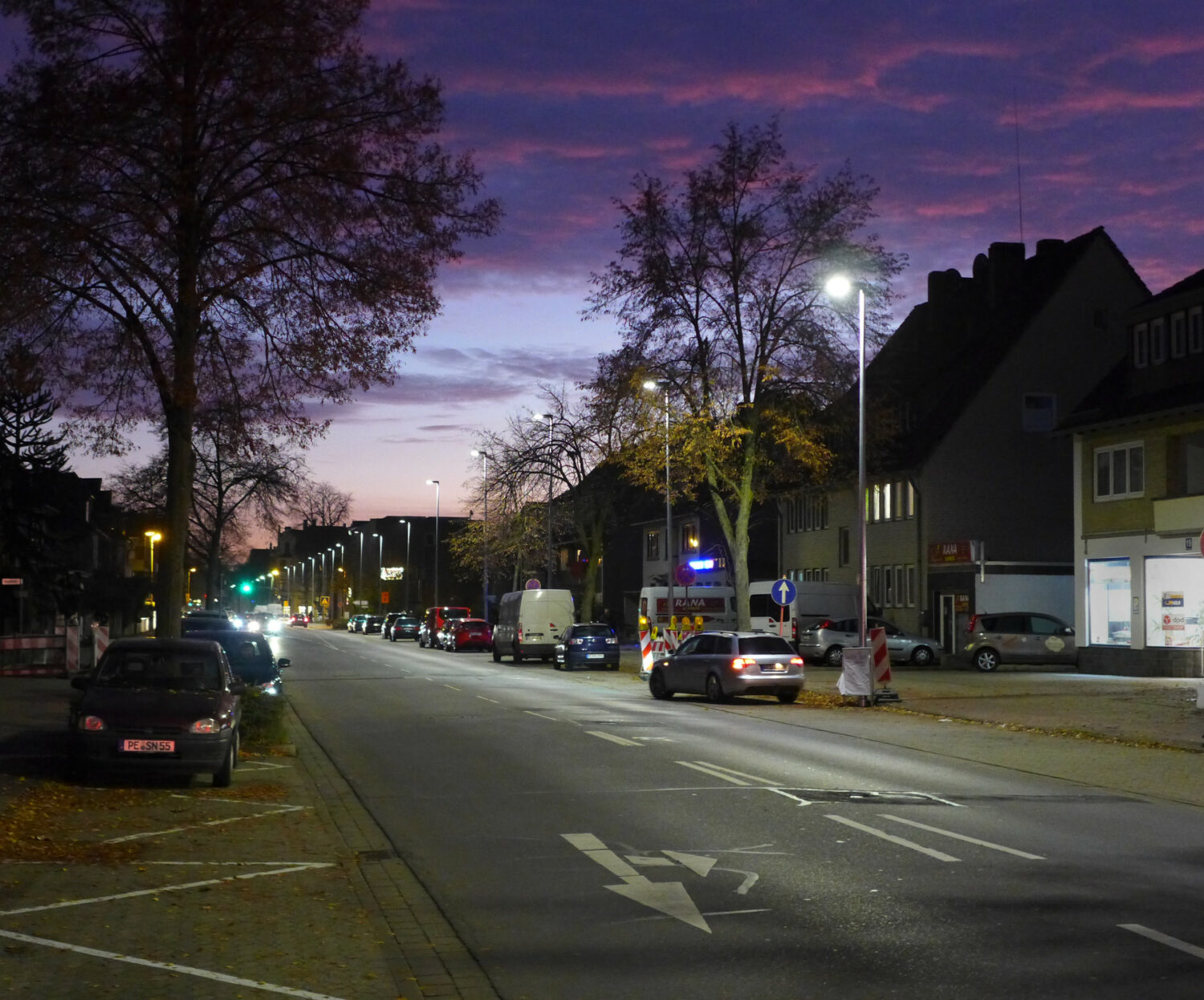 Neue Straßenbeleuchtung in der Praxis