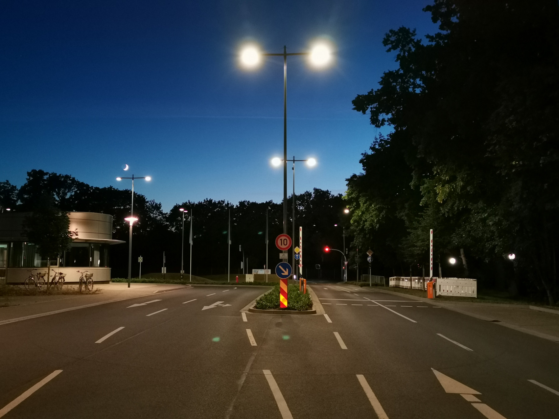 Sanierte Straßenbeleuchtung im Einsatz