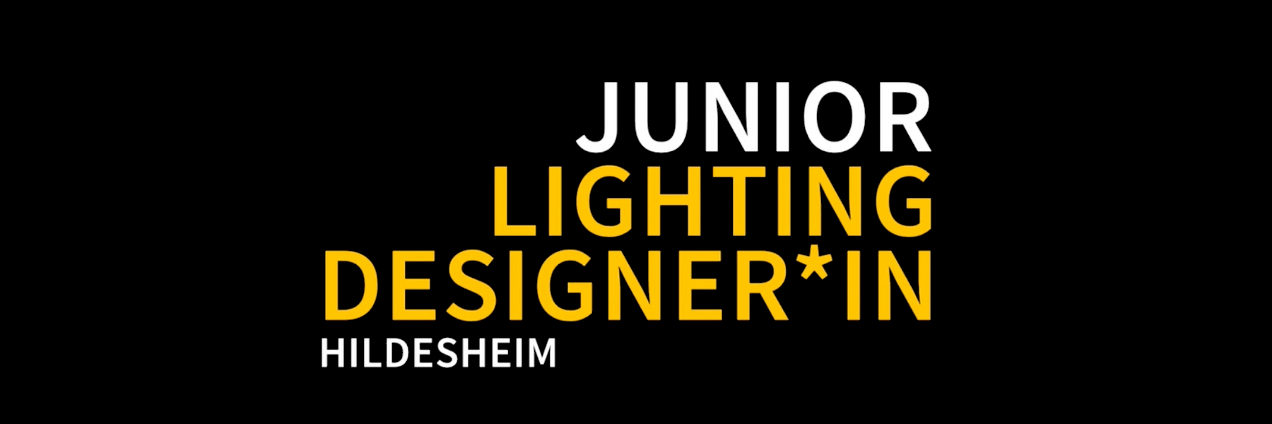 Junior Lighting Designer Hildesheim gesucht